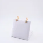 Kolczyki złote serce z brylantami - próba 585