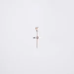 Krzyżyk białe złoto z  brylantem - próba 585