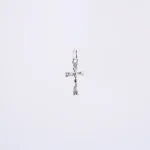 Krzyżyk białe złoto -próba 585
