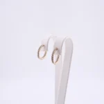 Kolczyki złote z cyrkoniami - próba 585 - obrazek 2