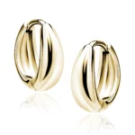 Kolczyki pozłacane rozszerzane kółka - próba 925