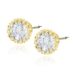 Kolczyki pozłacane z cyrkoniami - próba 925