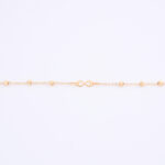 Bransoletka złota ze znakiem nieskończoności na nogę - próba 585 - obrazek 2