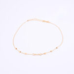 Bransoletka złota ze znakiem nieskończoności na nogę - próba 585