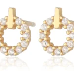 Kolczyki koła z cyrkoniami - próba 925