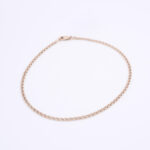 Bransoletka z białego złota na nogę  – próba 585