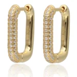 Kolczyki pozłacane z cyrkoniami - próba925