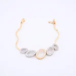 Bransoletka złota z cyrkoniami - próba 585