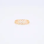 Pierścionek złoty z serduszkami - próba 585