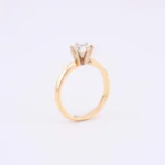 Pierścionek z diamentem 0,57 ct. - próba 585 - obrazek 2