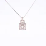 Zawieszka w białym złocie z diamentami - próba 585 - obrazek 2