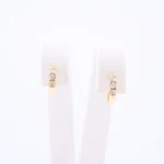 Kolczyki złote z cyrkoniami - próba 585 - obrazek 2