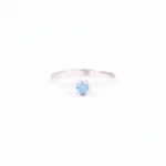 Pierścionek z białego złota - próba 585