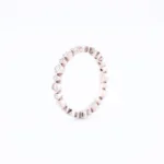 Pierścionek obrączka z diamentami - próba 585 - obrazek 2