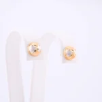 Kolczyki złote dwukolorowe - próba 585