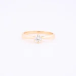 Zaręczynowy pierścionek z brylantem  - próba 585 - obrazek 2