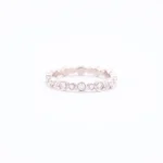 Pierścionek obrączka z diamentami - próba 585