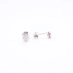 Kolczyki z diamentami z białego złota – Próba 585 - obrazek 2