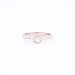 Pierścionek z diamentem z białego złota – Próba 585 - obrazek 2