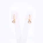 Złote kolczyki z diamentami - próba 585