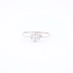 Pierścionek z diamentem z białego złota – Próba 585