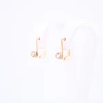 Złote kolczyki z diamentami - próba 585 - obrazek 3