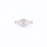 Pierścionek z diamentami z białego złota – Próba 585