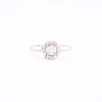 Pierścionek z diamentami z białego złota – Próba 585