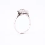 Pierścionek z diamentami z białego złota królewski – Próba 585 - obrazek 2