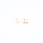 Złote kolczyki z zółtego złota z cyrkoniami - próba 585 - obrazek 2