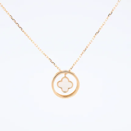 Złoty naszyjnik z koniczynką - próba 585