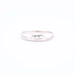 Pierścionek z diamentem z białego złota - Próba 585