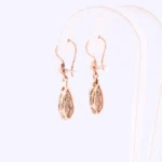 Kolczyki w stylu vintage z szafirem i diamentami - próba 585 - obrazek 3