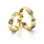 Obrączki ślubne dwukolorowa próba 585