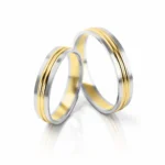 Obrączki ślubne dwukolorowa próba 585 - obrazek 2