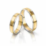 Obrączki ślubne dwukolorowe próba 585 - obrazek 2