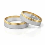 Obrączki ślubne dwukolorowe próba 585 - obrazek 2
